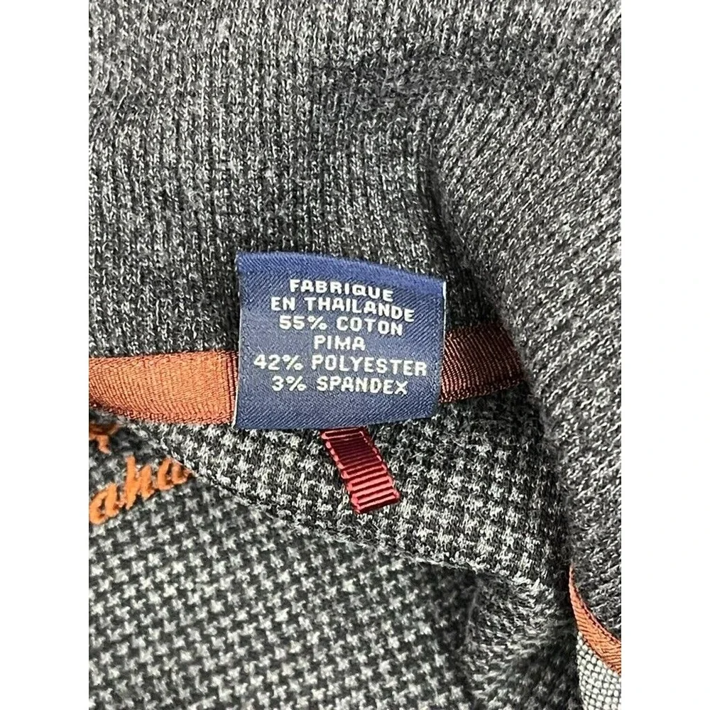 Tommy Bahama‎ Blend Pullover Sweater Gray XXL Long Sleeve Button Mens 2XL